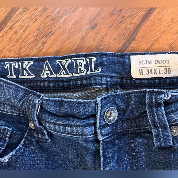 TK Axel Slim Boot men’s jeans blue denim stretch 34x30 nice! - Picture 2 of 10